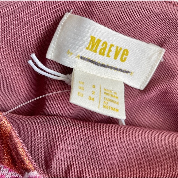 Anthropologie Maeve Metallic Paisley Floral Pants (Size 2) - Picture 8 of 14